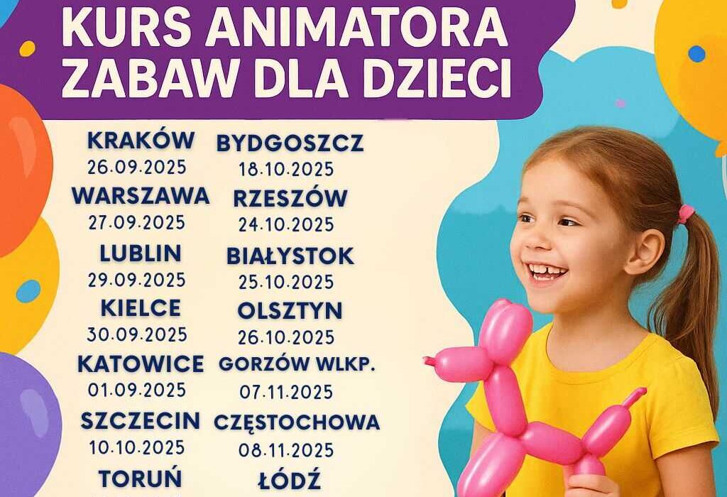 Kurs Animatora Stacjonarny - nowa trasa Akademii Animatora - jesień 2025