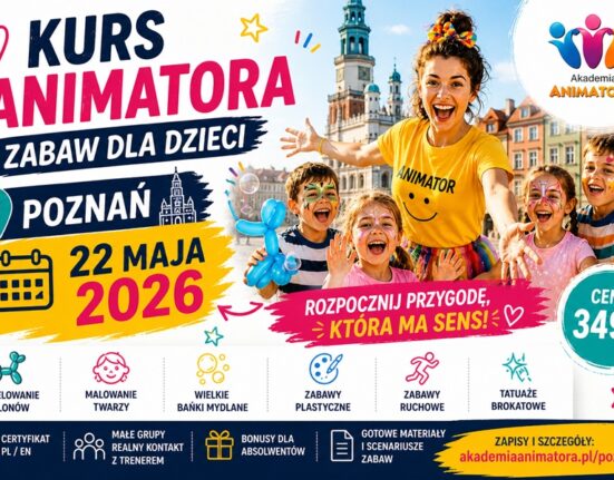 Kurs animatora zabaw dla dzieci Poznań 22 maja 2026 Akademia Animatora szkolenie
