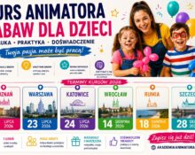 Kurs Animatora Zabaw dla Dzieci w Poznaniu 10 lipca 2026 – plakat Akademii Animatora®